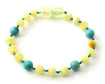 turquoise, amber, anklet, bracelet, teething, jewelry, baltic, milky, raw, butter, natural