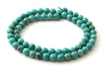 turquoise, natural, green, beads, bead, gemstone, gemstones, 6 mm, 6mm, drilled 2