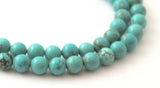 turquoise, natural, green, beads, bead, gemstone, gemstones, 6 mm, 6mm, drilled 3