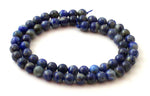 lapis lazuli, gemstone, gemstones, bead, beads, strand, strands, 6 mm, 6mm, drilled, dark blue