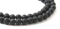 lava, black, bead, beads, strand, strands, 6 mm, 6mm, gemstone, gemstones, natural, for jewelry 2