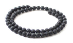 lava, black, bead, beads, strand, strands, 6 mm, 6mm, gemstone, gemstones, natural, for jewelry