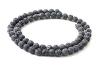 lava, grey, bead, beads, strand, strands, 6 mm, 6mm, gemstone, gemstones, natural, for jewelry