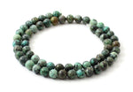 turquoise, african, green, 6 mm, 6mm, round, bead, beads, gemstone, gemstones, strand, strands, drilled 2