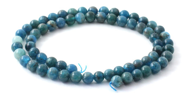 blue, apatite, supplies, bead, beads, strand, gemstone, 6 mm, 6mm, for jewelry making