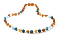 necklace, apatite, blue, amber, baltic, for boys, jewelry, aquamarine, gemstone, raw cognac 3