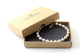 shell pearls pearl bracelet jewelry jewellery white 6mm 6 mm gemstone beaded with sterling silver 925 women golden men adult 2