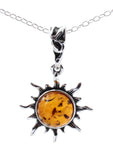 Baltic Amber Wholesale - 5 pcs of Sun Pendants With Silver