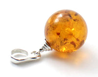 pendants, amber, wholesale, jewelry, in bulk, baltic, sterling silver 925, cognac, brown, polished 3