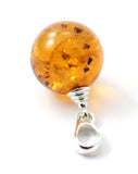 pendants, amber, wholesale, jewelry, in bulk, baltic, sterling silver 925, cognac, brown, polished 4