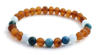 apatite amber raw unpolished blue gemstone aquamarine stretch bracelet jewelry baltic cognac brown 3