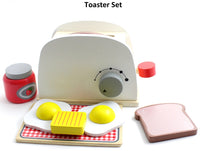 pretend toy toys wood wooden kitchen mixer coffee maker toaster appliances 4