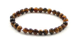 tiger eye tiger's tigers' bracelet jewelry stretch brown 4mm 4 mm 6 6mm gemstone for men women adult 3