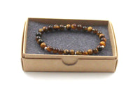 tiger eye tiger's tigers' bracelet jewelry stretch brown 4mm 4 mm 6 6mm gemstone for men women adult 2