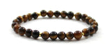 tiger eye tiger's tigers' bracelet jewelry stretch brown 4mm 4 mm 6 6mm gemstone for men women adult 5