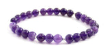amethyst bracelet jewelry for women woman men with sterling silver 925 6mm 6 mm 4mm 4 mm violet purple 4