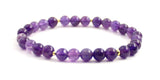 amethyst bracelet jewelry for women woman men with sterling silver 925 6mm 6 mm 4mm 4 mm violet purple 5