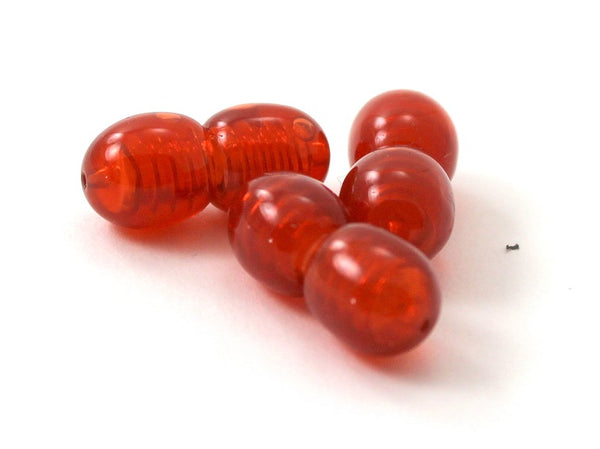 Polished pink plastic screw clasps - Genuine Amber