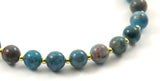 apatite bracelet blue jewelry jewellery 6mm 6 mm gemstone sterling silver 925 golden for men women 4