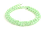 cat eye cat's light green 6mm 6 mm round gemstone supplies for jewelry making strand 3