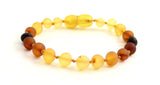 Anklet, Rainbow, Teething, Multic Color, Modern, Amber, Baltic, Raw 9