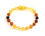 Anklet, Rainbow, Teething, Multic Color, Modern, Amber, Baltic, Raw
