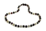 necklace black amber cherry raw unpolished kids labradorite gemstone gray serpentine green lace stone 6mm 6 mm 3