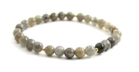 gemstone gray labradorite 6mm 8mm 4mm 6 4 8 mm jewelry bracelet gray stretch elastic band for men woman with sterling silver 925 golden