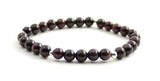 garnet bracelet burgundy for women jewelry with sterling silver golden 925 gemstone 6mm 6 mm stretch elastic band 5
