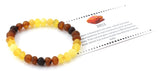 Rainbow Raw Baltic Unpolished Amber Stretch Jewelry Women Bracelet Multicolor for Men Adult Adults Elastic Band Beaded 5