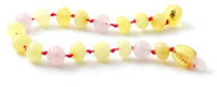 bracelets, anklets, milky, butter, amber, baltic, teething, rose quartz, gemstone, pink, jewelry 4