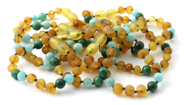bulk, anklets, bracelets, african jade, green, amazonite, baltic amber, raw, honey, bracelets, knotted