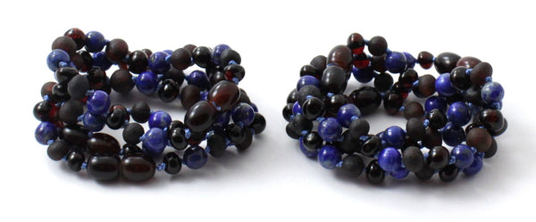 bracelets, anklets, wholesale, amber, baltic, in bulk, cherry, black, lapis lazuli blue, teething