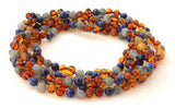 necklaces, amber, blue, lapis lazuli, labradorite, teething, wholesale, bulk, baltic