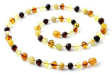 5 Pieces of Amber Adult Wholesale Polished Necklaces