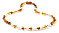 Cognac, Baltic, Necklace, Beaded, White, Moonstone, Teething, Jewelry 6