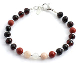 cherry, women, silver, bracelet, women, polished, amber, baltic