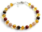 honey, silver, bracelet, jewellery, sterling 925, honey, red jasper