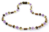 Hazelwood, Teething, Amber, Green, Amethyst, Necklace, Violet 3