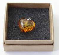 Pendant, Baltic, Heart, Honey, Silver, Golden, Jewelry, Amber, Sterling 925 2