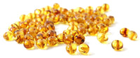 honey, beads, amber, polished, baroque, golden, certified, baltic