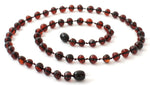 Polished, Amber, Cherry, Women, Black, Necklace, Baroque, Jewelry