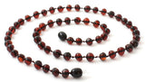 Polished, Amber, Cherry, Women, Black, Necklace, Baroque, Jewelry