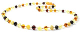 Men, Necklace, Mix, Polished, Amber, Baroque, Multi Color, Baltic 3