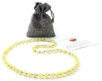 Natural, real, ámbar, collar, limón, amarillo, sin pulir, crudo 2