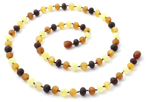 Unpolished, Baltic, Raw, Necklace, Mix, Multicolor, Amber, Men