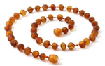 For Drooling, Necklace, Cognac, Raw, Unpolished, Baltic, Baroque, Amber
