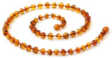 5 Pieces of Amber Adult Wholesale Polished Necklaces