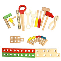 wooden, toy, pretend, wood, carpenter, tool, box, set, boy 6