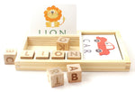 learn, English, words, wooden, cardboard, game, educational